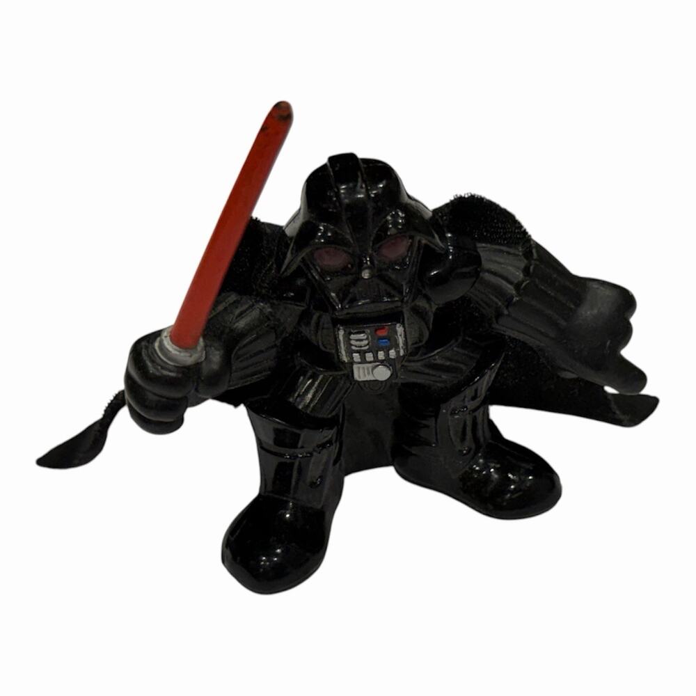 Star Wars Galactic Heroes Darth Vader Figure Cloth Cape Lightsaber Hasbro 2001